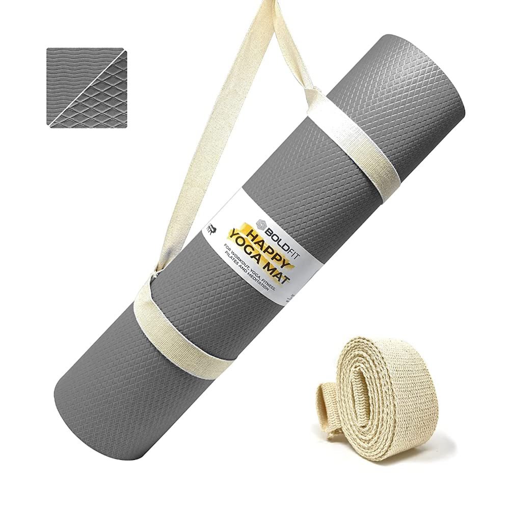 Boldfit Ethylene Vinyl Acetate Yoga Mats For Women Yoga Mat For Men Exercise Mat For Home Workout Gym Mat Anti Slip Yoga Mat 4Mm